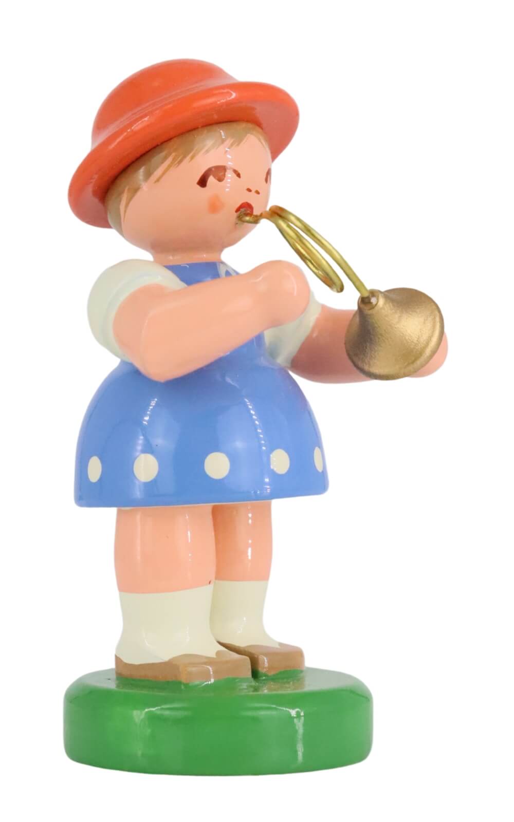 Miniature instrument girl with French horn by Figurenland Uhlig_3