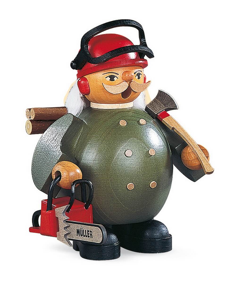 Smoking man lumberjack by Müller Kleinkunst