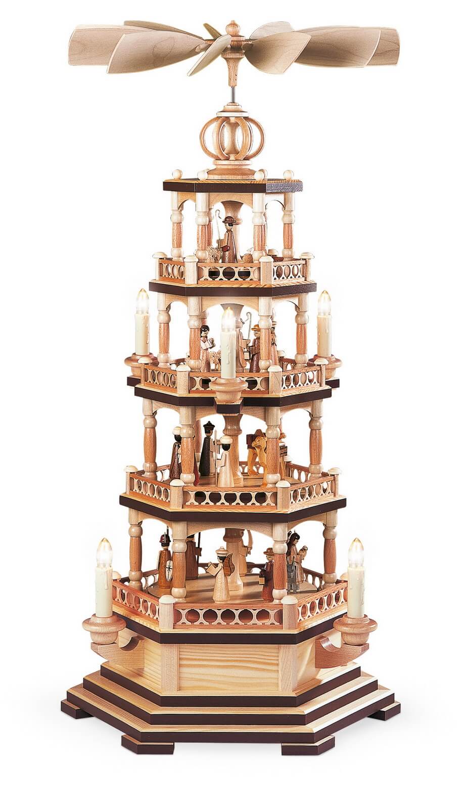 Christmas pyramid Holy Story, electric, 230 V,  70 cm by Müller Kleinkunst
