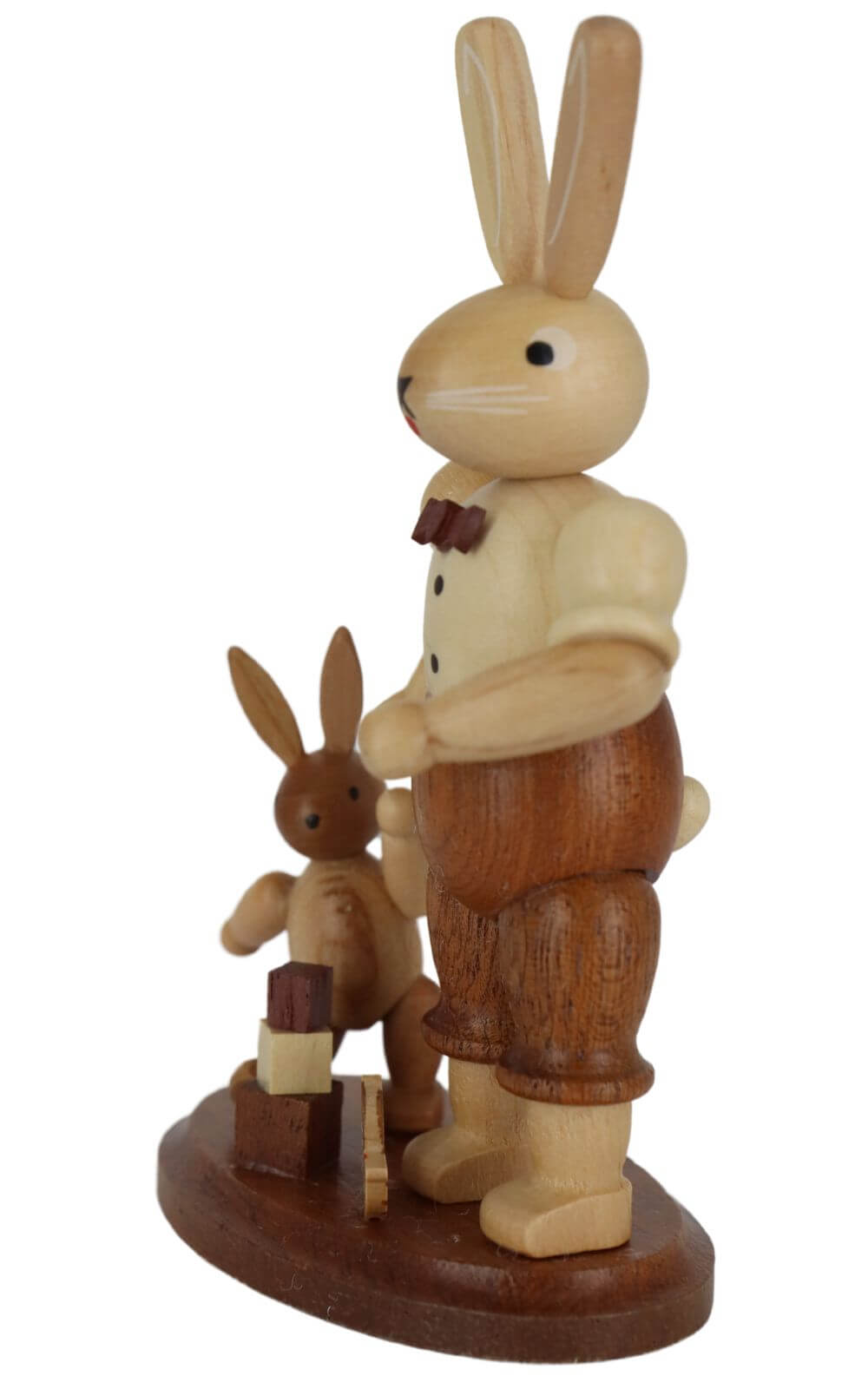 Easter bunny father with playing child, nature by Müller Kleinkunst_3