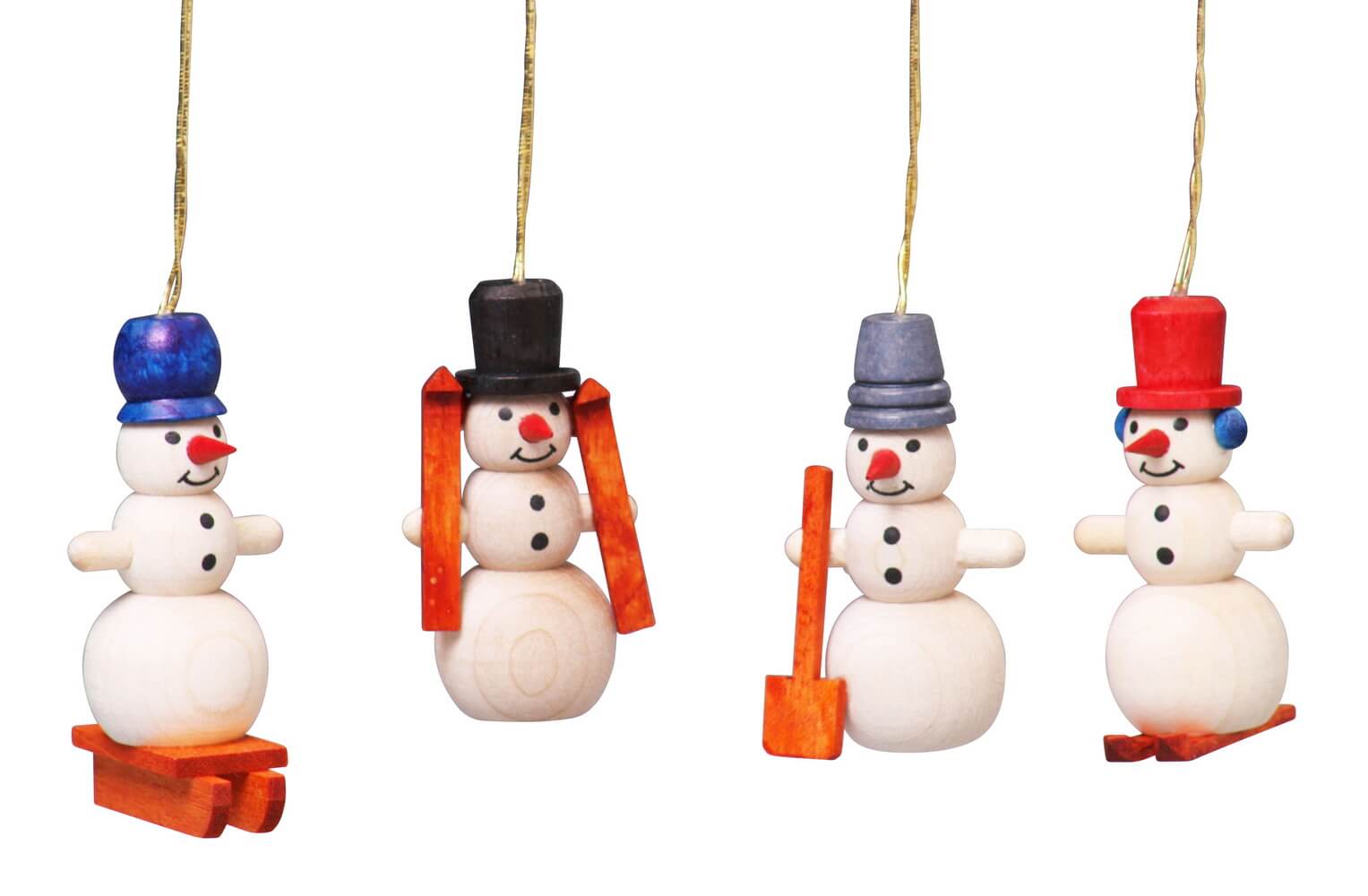 Christmas tree decoration snowman quartet, 4 cm by Thomas Preißler