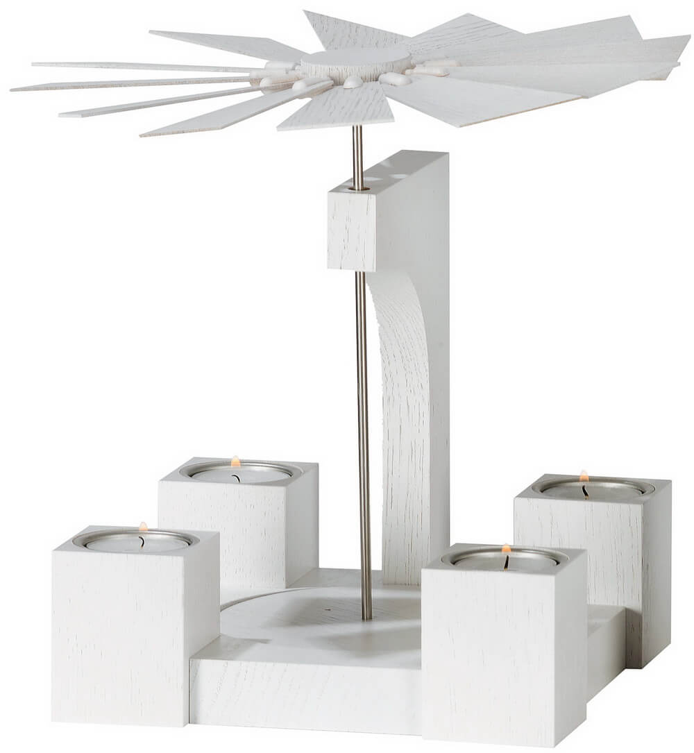 Christmas pyramid oak, white by KWO