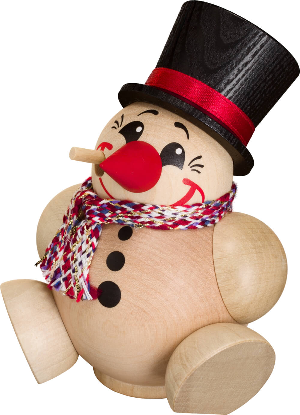 Smoking man - ball smoking man Cool-Man with scarf by Seiffener Volkskunst eG