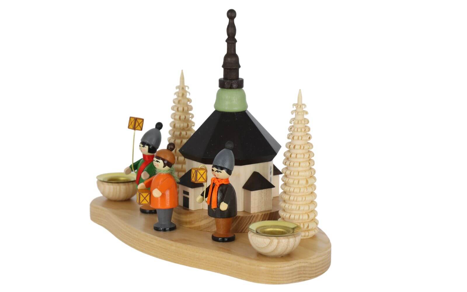 Candlestick with Seiffen church and lantern children by Knuth Neuber_3