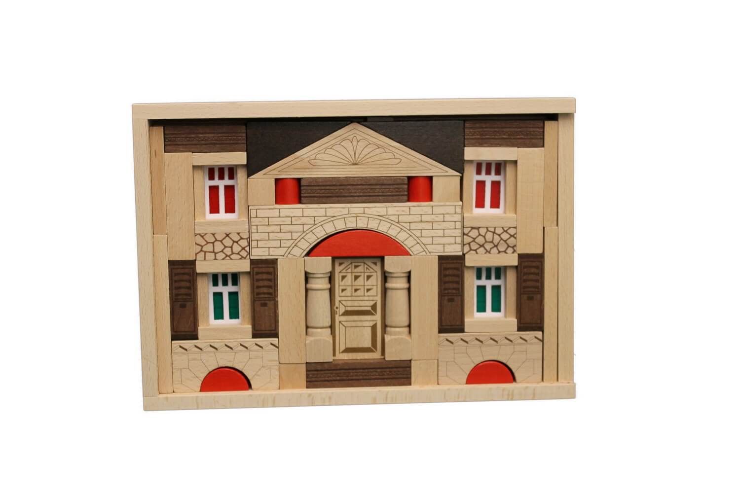 Antique building set with 71 building blocks by Ebert GmbH_1