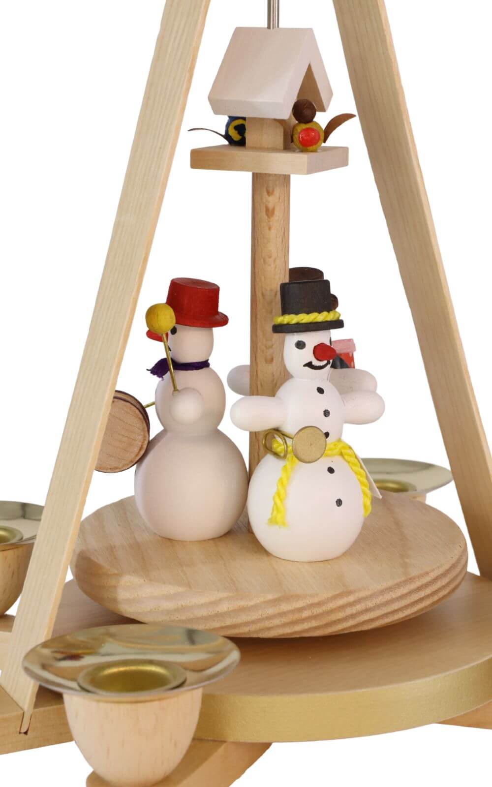 Christmas pyramid with snowmen playing music, 28 cm by Richard Glässer_2
