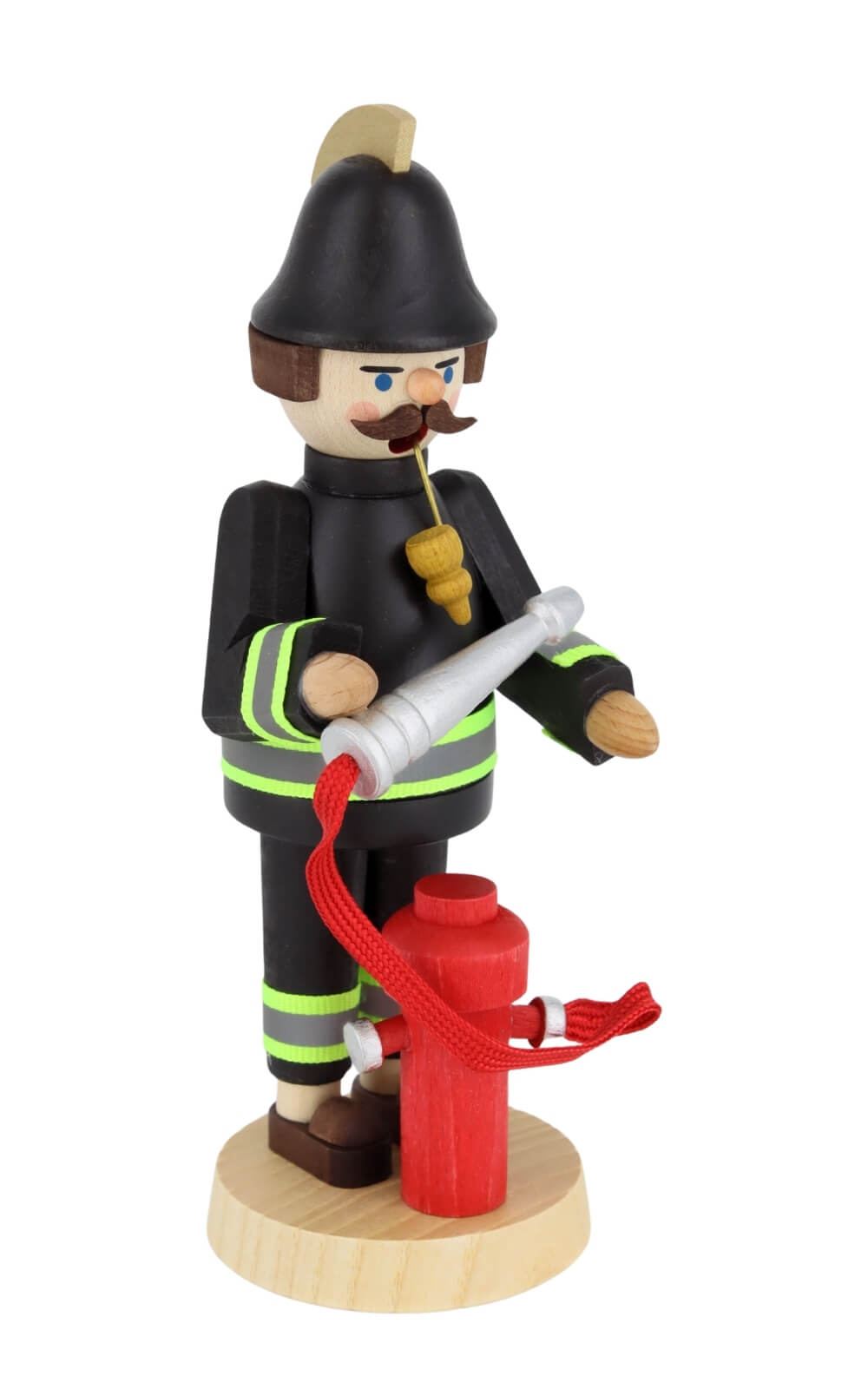 Smoking Man Firefighter, 16 cm / 6,3 inch by Richard Glässer_2