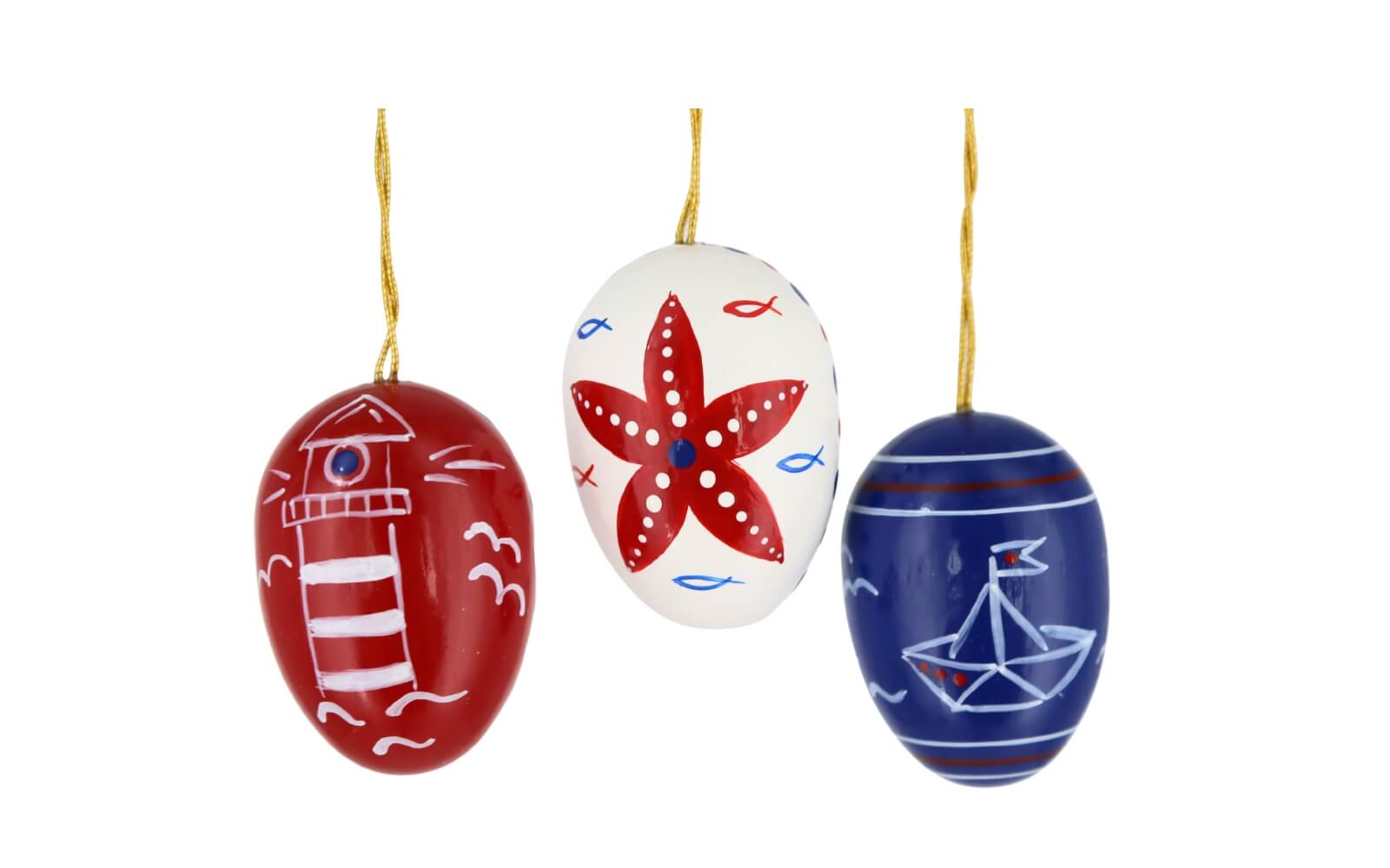 Easter eggs Maritim, hand painted, 6 pieces by Figurenland Uhlig GmbH_1