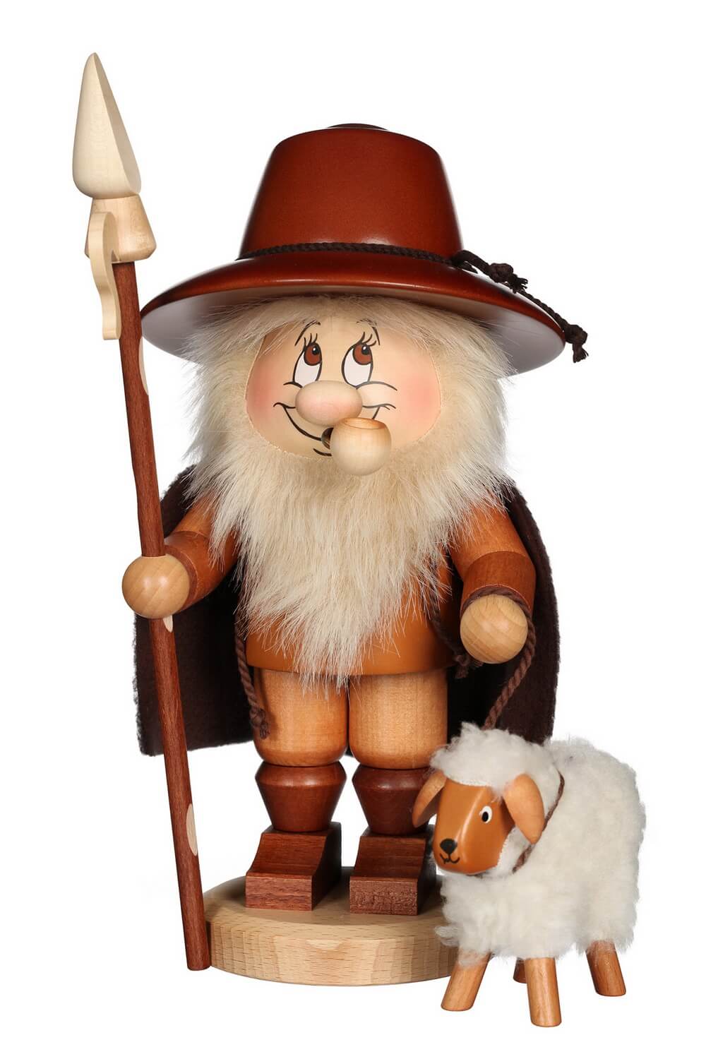 Smoking man gnome shepherd, 31 cm by Christian Ulbricht