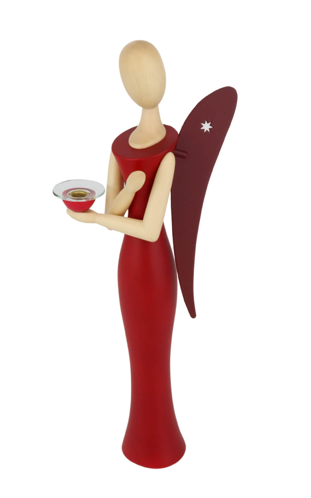Angel - Sternkopf Red Ruby, standing, 25 cm by Holzkunst Gahlenz_1