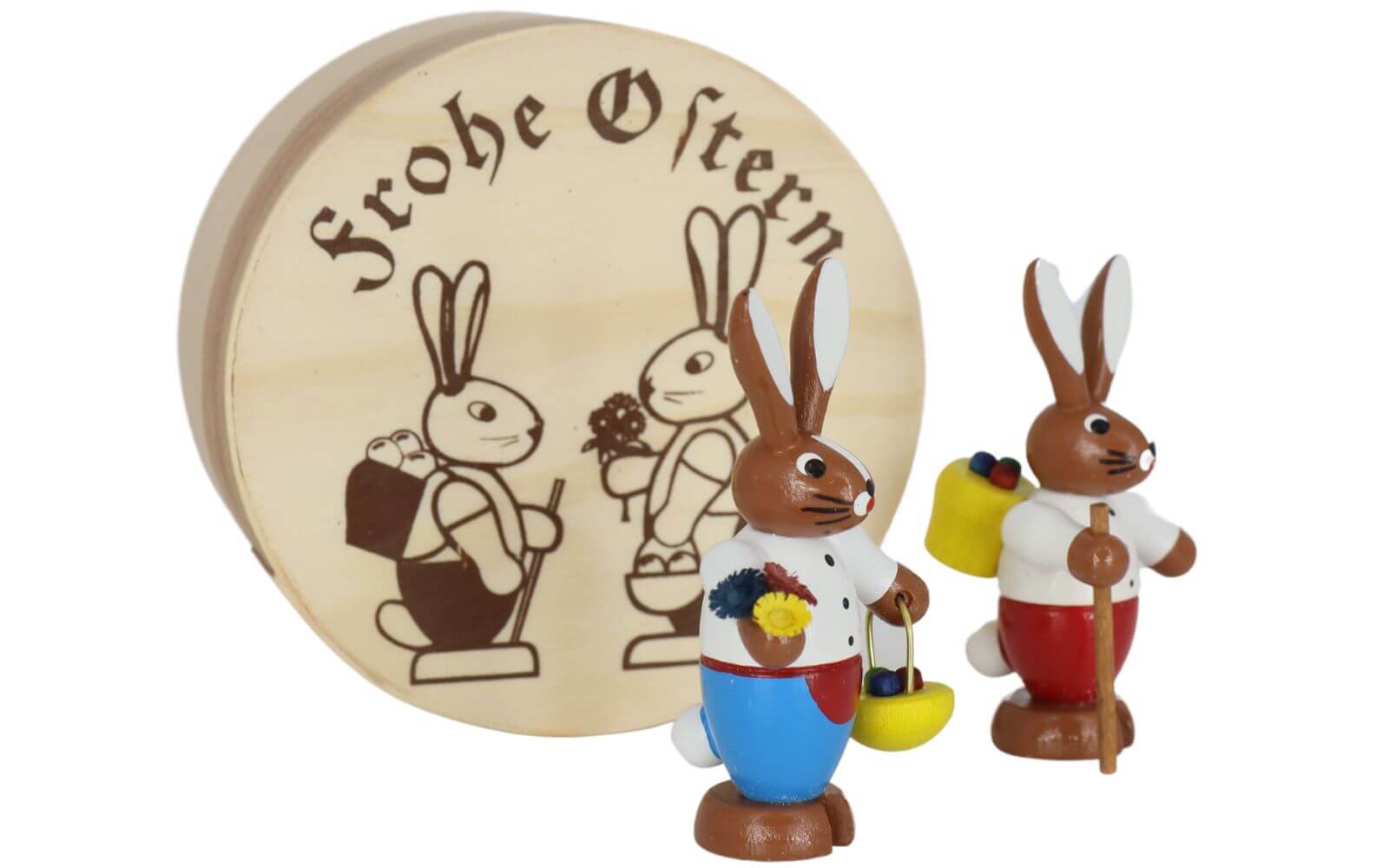 Pair of rabbits in chipboard box, colored by Knuth Neuber_2