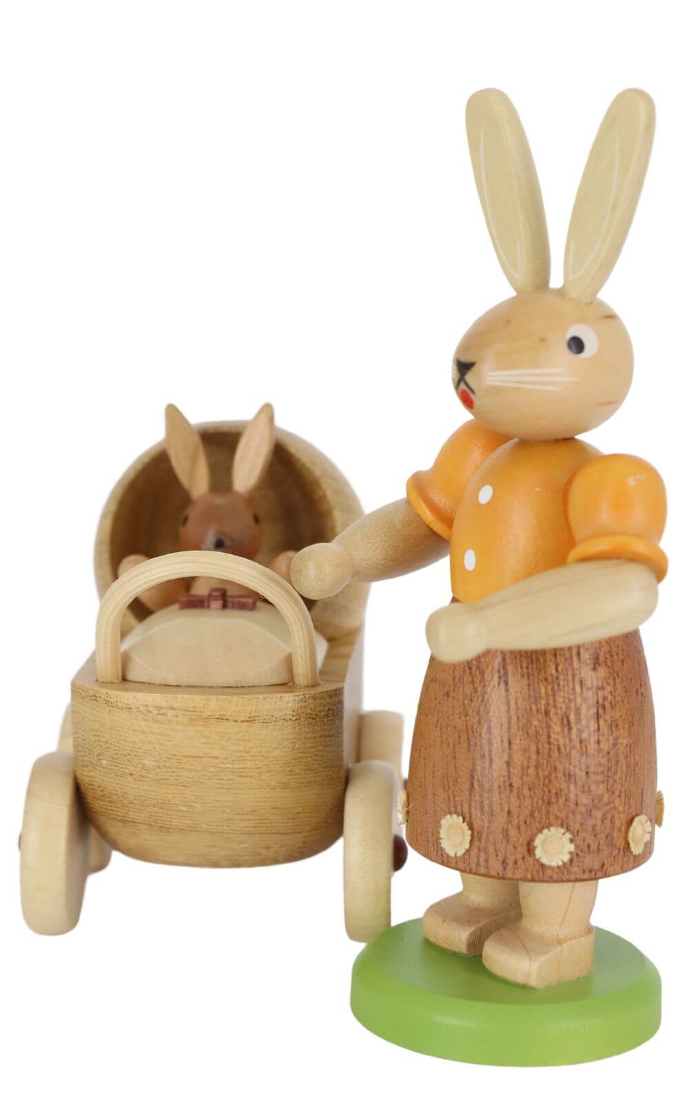 Easter bunny mother with baby carriage by Müller Kleinkunst_3