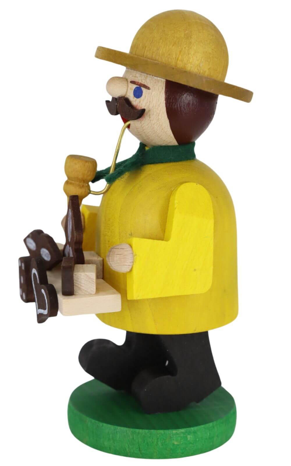 Smoking man gingerbread seller, 11 cm, colored by Richard Glässer_3