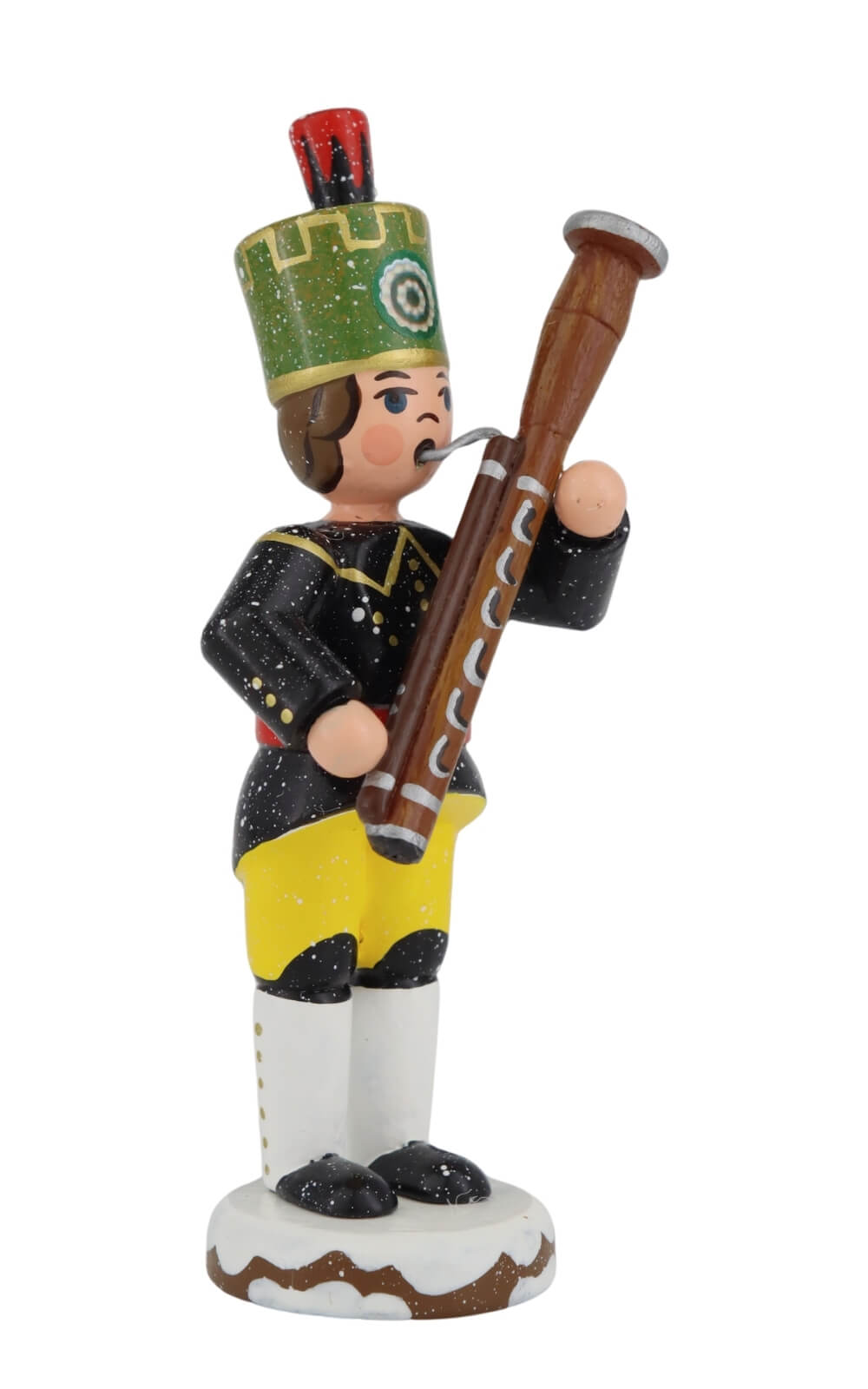 Winter Child Miner with Bassoon, 9 cm (3.54 inch) by Hubrig Volkskunst_2