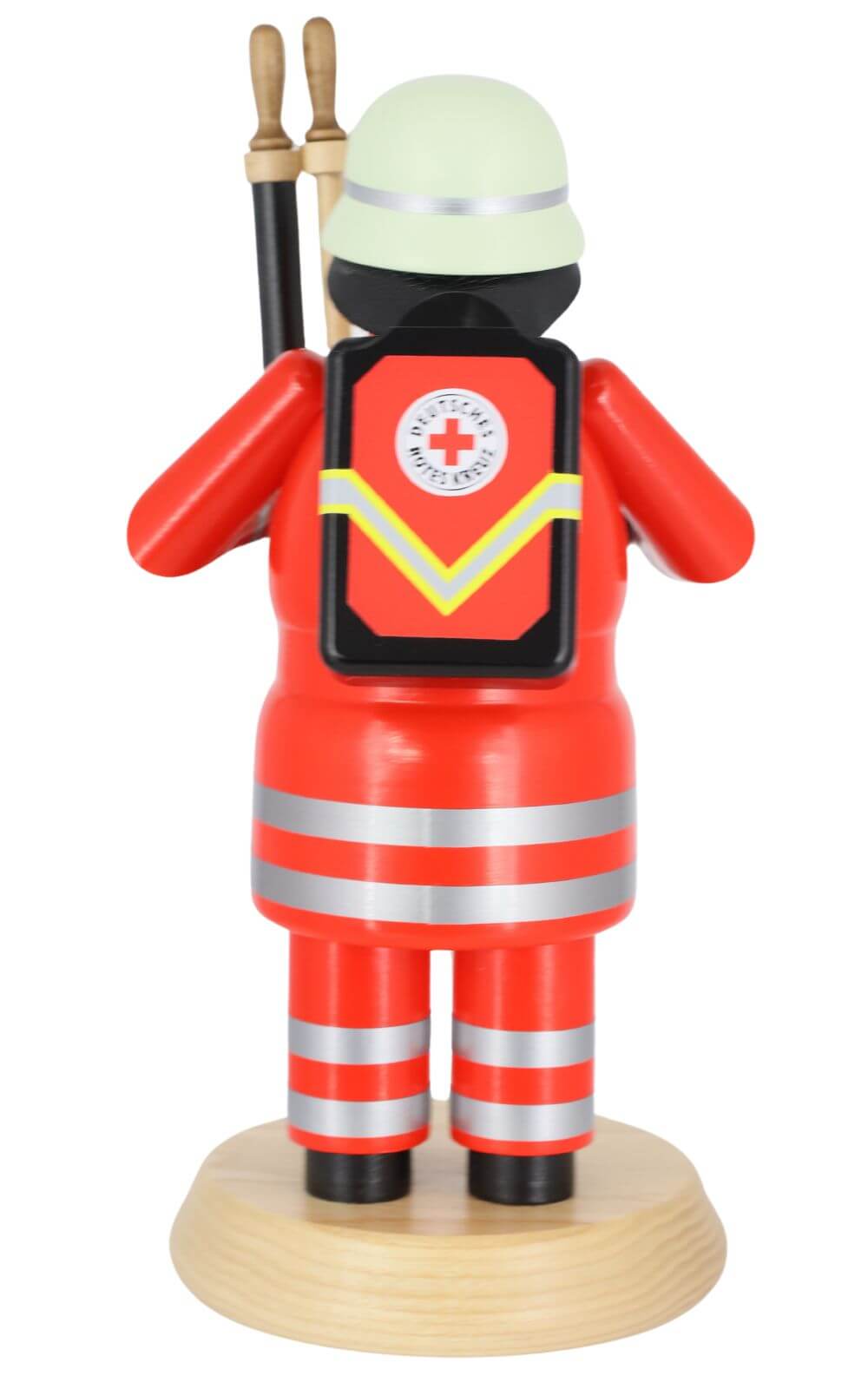 Smoking man Red Cross paramedic with stretcher by Müller Kleinkunst_4