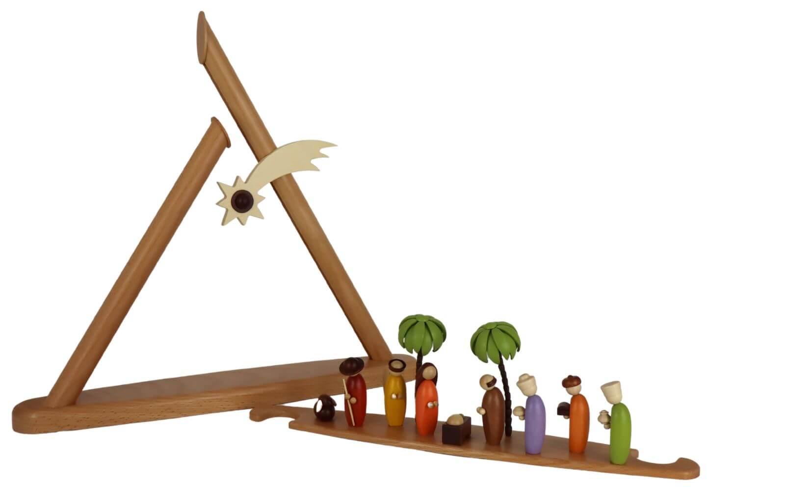 LED Candle arch - candle holder Holy Family, coloured, 47 cm by Müller Kleinkunst_2