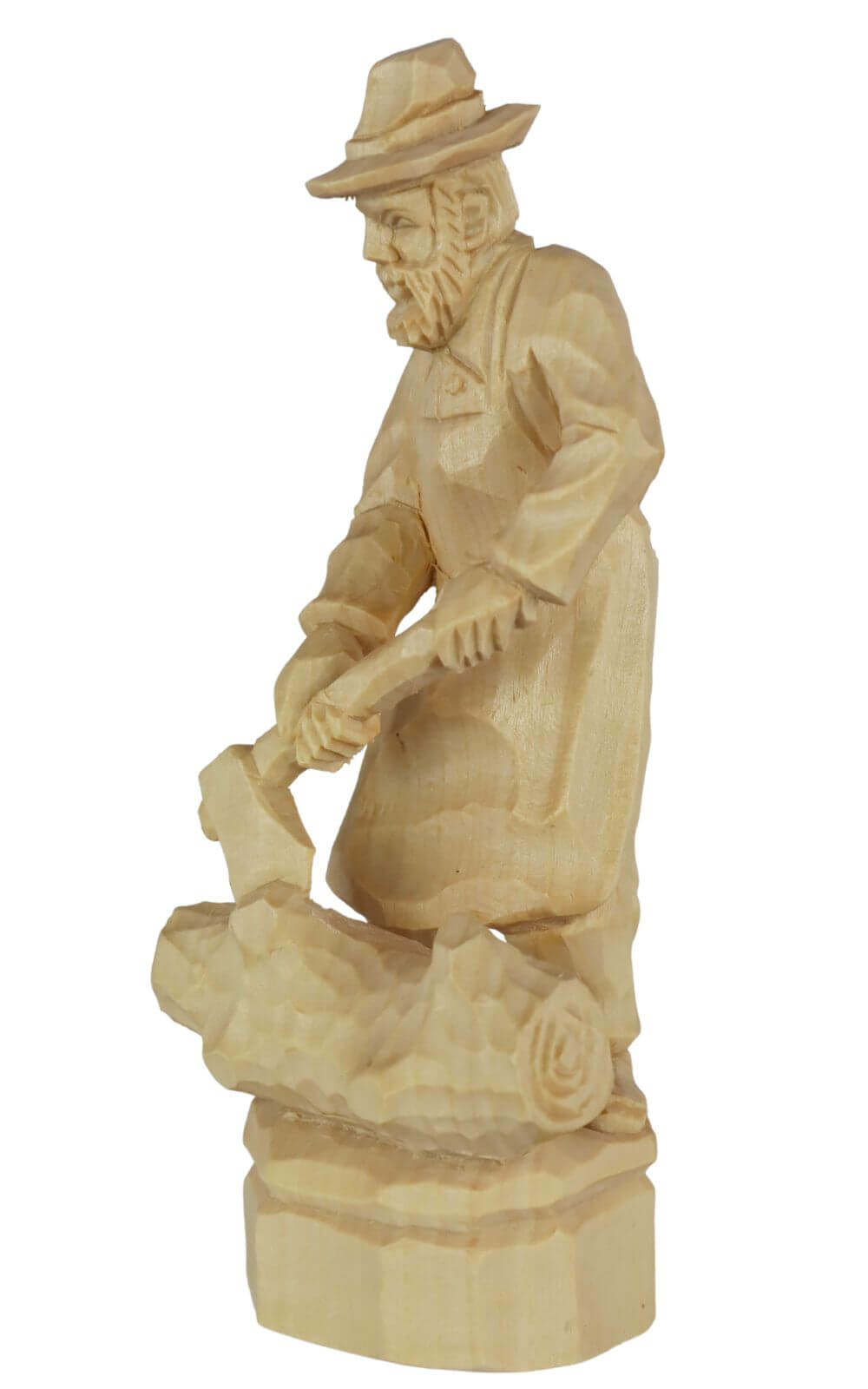 Lumberjack, 12 cm, natural, carved by Schnitzkunst aus dem Erzgebirge_1